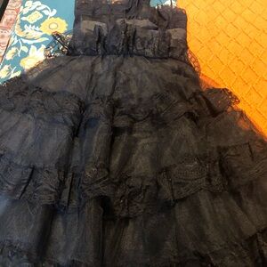 Betsey Johnson black strapless dress